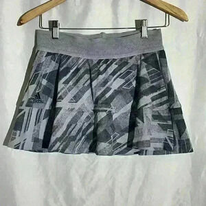 Adidas match heat ready game set skirt women’s medium tennis Pickleball gray